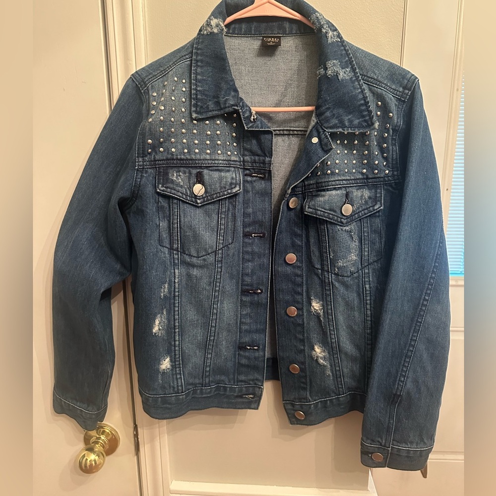 Tinseltown distressed jean jacket